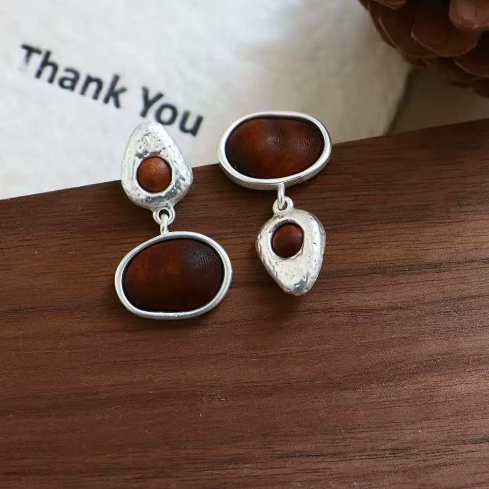 新款复古美拉德耳钉简约时尚设计感耳饰轻奢气质个性独特高级耳坠