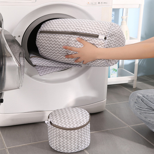 2023新款灰色水波纹洗衣袋防变形洗衣机用内衣袋波浪纹印花洗衣袋