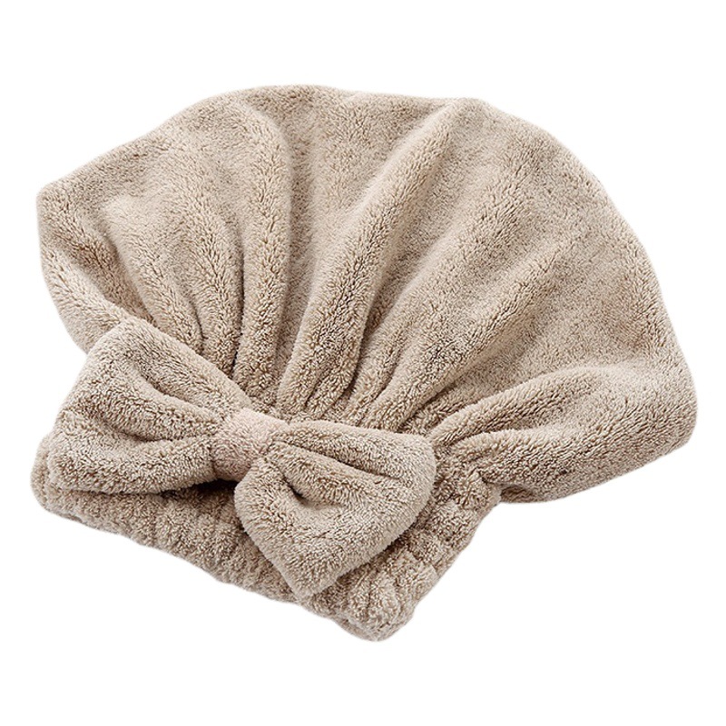 A2493 coral vellón tapa de secado de pelo toalla absorbente gorro de ducha baño especial de las mujeres engrosada coral vellón tapa de secado de pelo