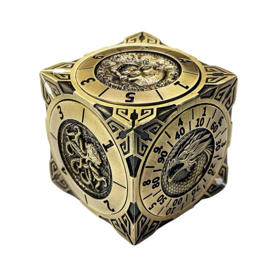 7-in -1 Six-sided Spin DND Dice Metal Dungeons & Dragons Polyhedron Kesulu COC Running Group Board Game