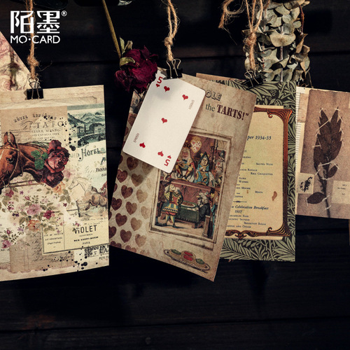 Mo Mo Light Paper Retro Material Paper Time Box Series Retro Handbook Decoration Material 20 sheets