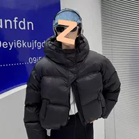 Пуховая куртка корейского стиля с капюшоном, утинный пух, бархатная отделка