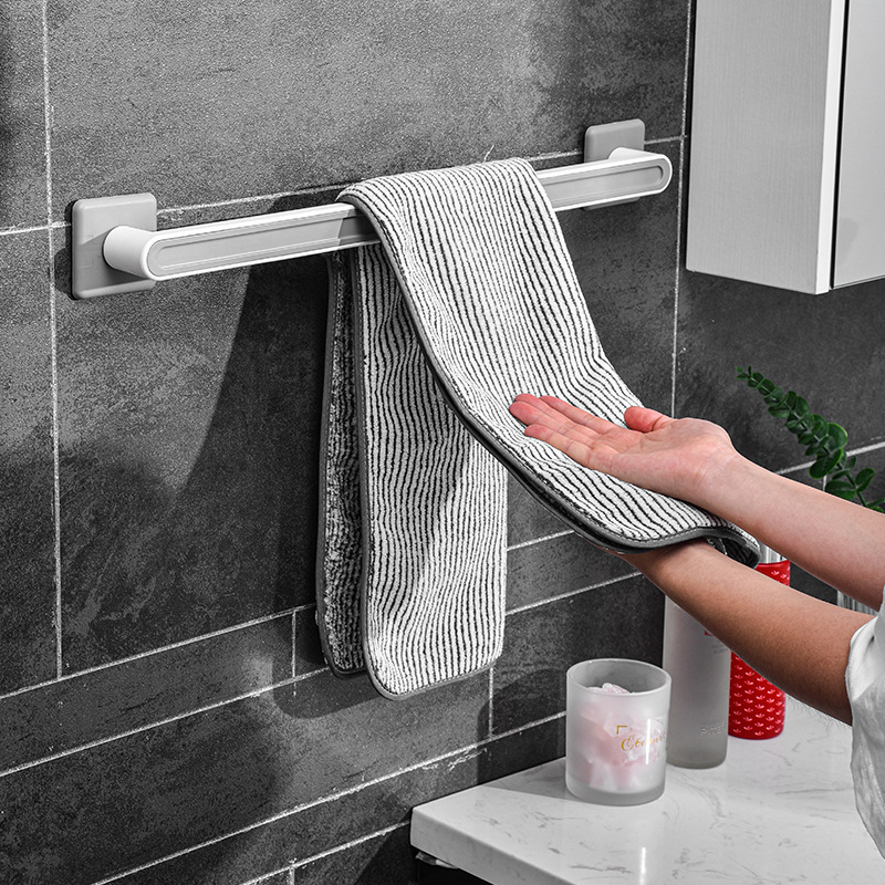 穴なし浴室タオルシングルバー棚トイレ収納棚タオル棚トイレ壁掛け|undefined
