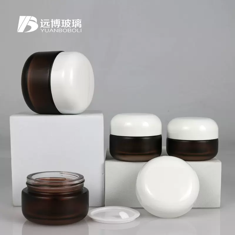 厂家现货护肤膏霜玻璃瓶 15g 20g 30g 50g润肤霜瓶 眼霜瓶