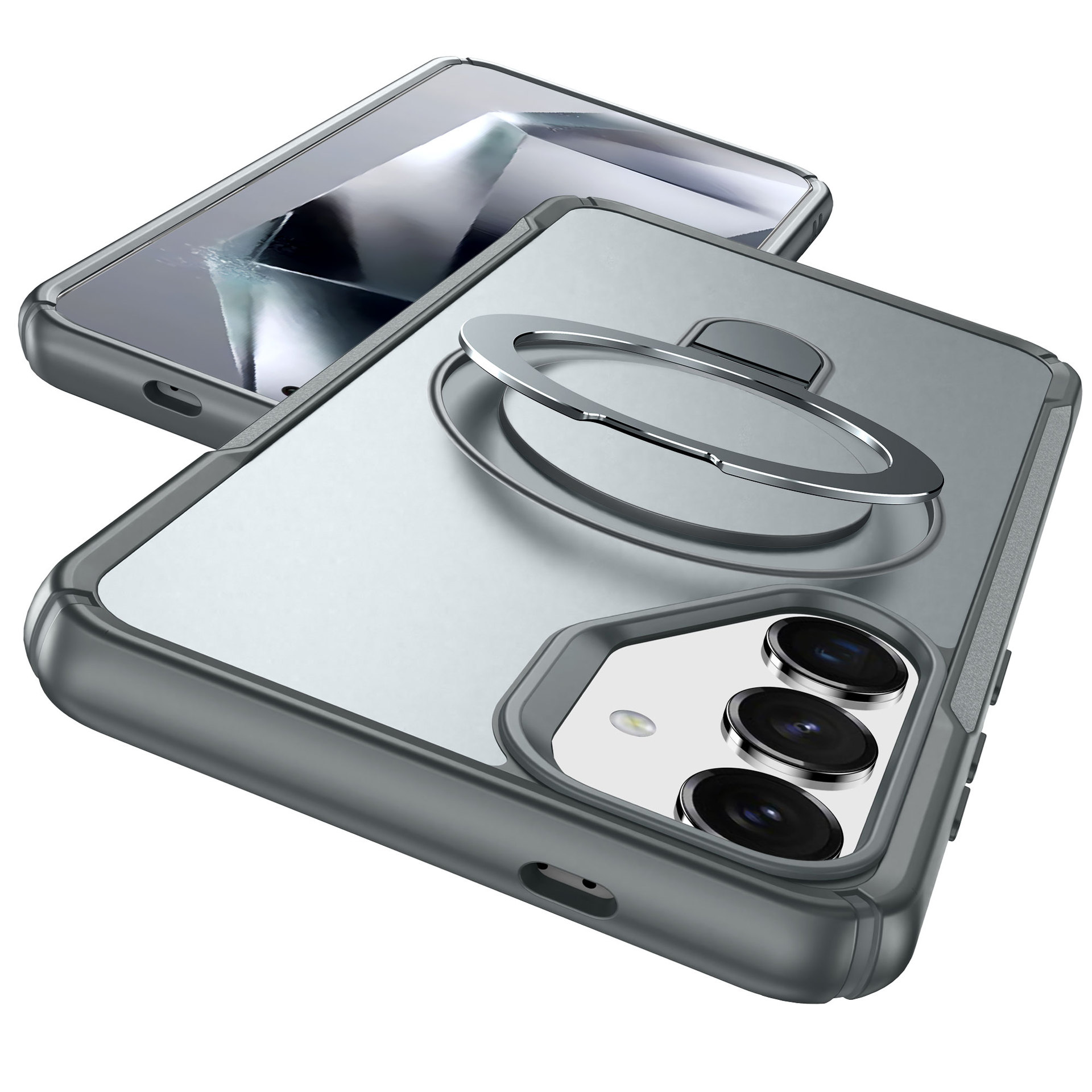 Handyhülle passend für Samsung S25U/S25 Edge/S24, magnetische Halterung mit glatter Oberfläche_voghion.com