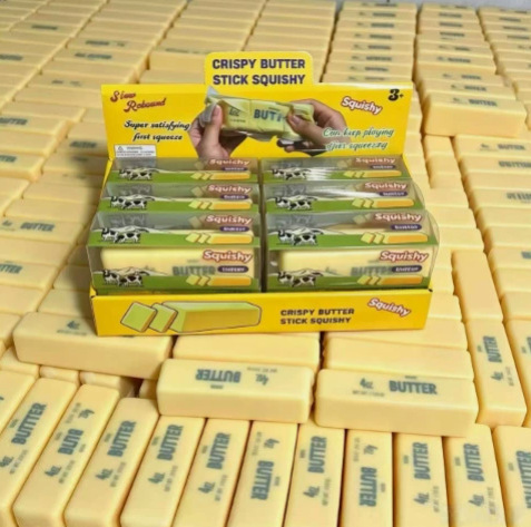 Popular crispy butter sticks, crispy vegetable and fruit squishies, stress-relieving toys, stress-relief gadgets, wholesale squishies