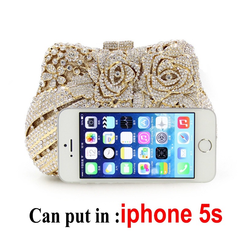 BL007 AliExpress bolsas de diamantes de agua de cristal de metal de aire bolsas de cena de diamantes bolsas de mano doradas