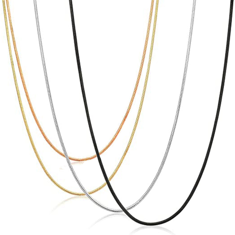 Fashion Solid Color Stainless Steel Plating Necklace 1 Piece