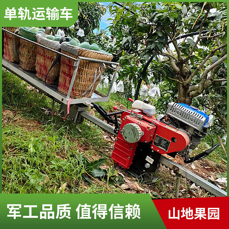 Cargo material automatic small loading conveyor mountain climbing orchard crop loading and unloading monorail transport vehicle