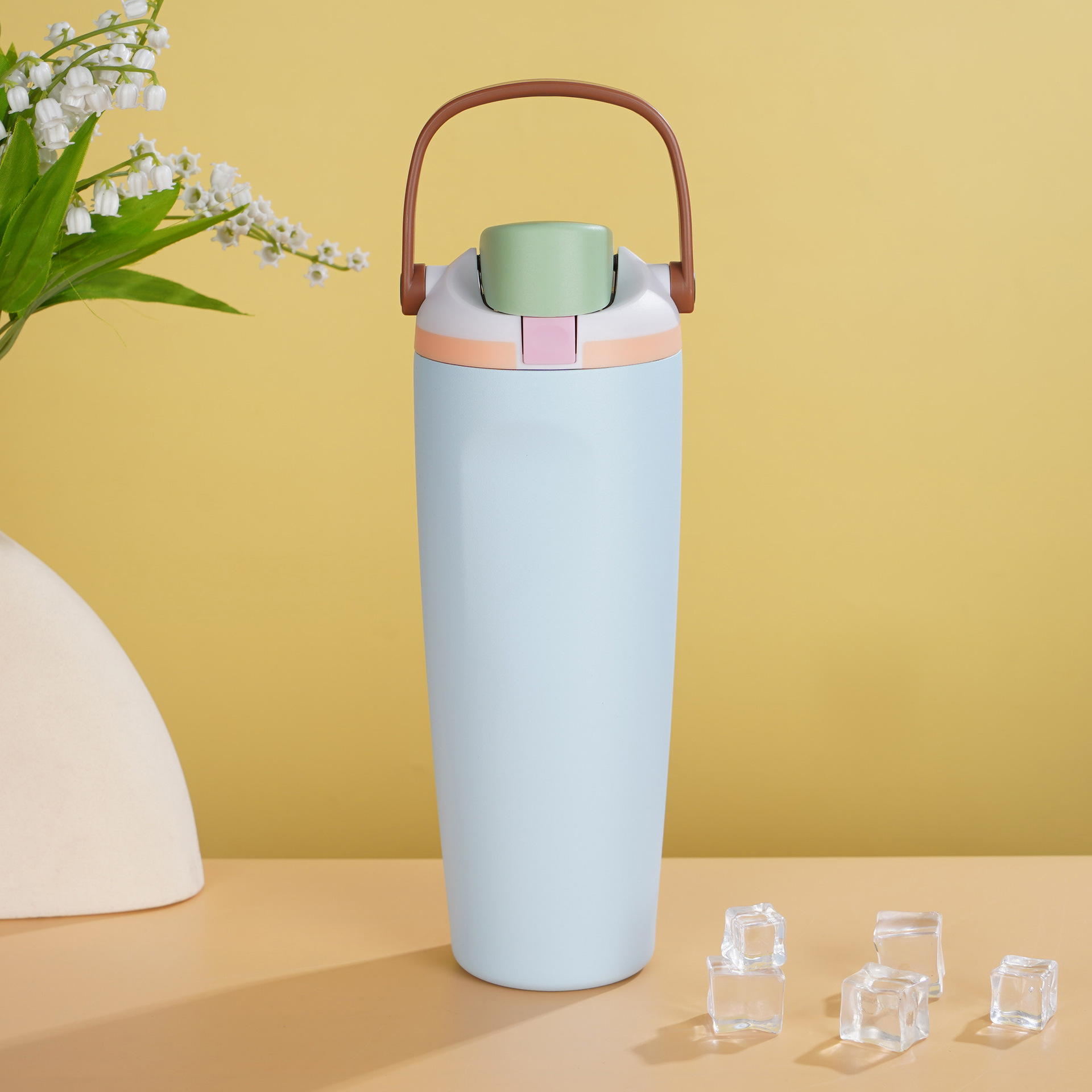 Isolierte Trinkflasche Im Owala Design Mit Tragegriff Und Deckel_voghion.com