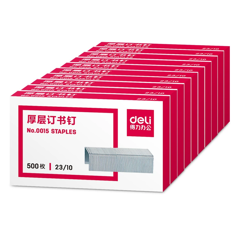 Deli 0015 Heavy Duty Staples Thick Layer Thickened Large Staples 23/10 Binding Pins Can Bind 60 Pages