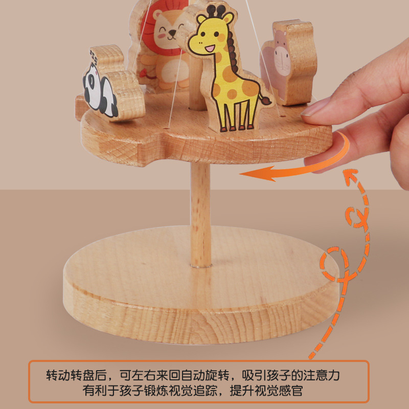 Materiales hechos a mano DIY adornos hechos a mano creativos regalos de cumpleaños de madera niños y niñas juguetes giratorios de animales pequeños