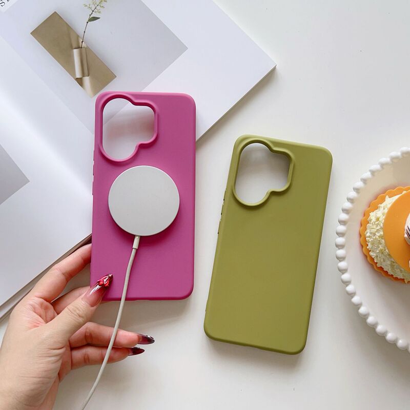 Suitable for Vivo V60 Skin-Like Liquid Silicone Phone Case with Customized Pattern, Samsung Apple Large Hole Magnetic Phone Case