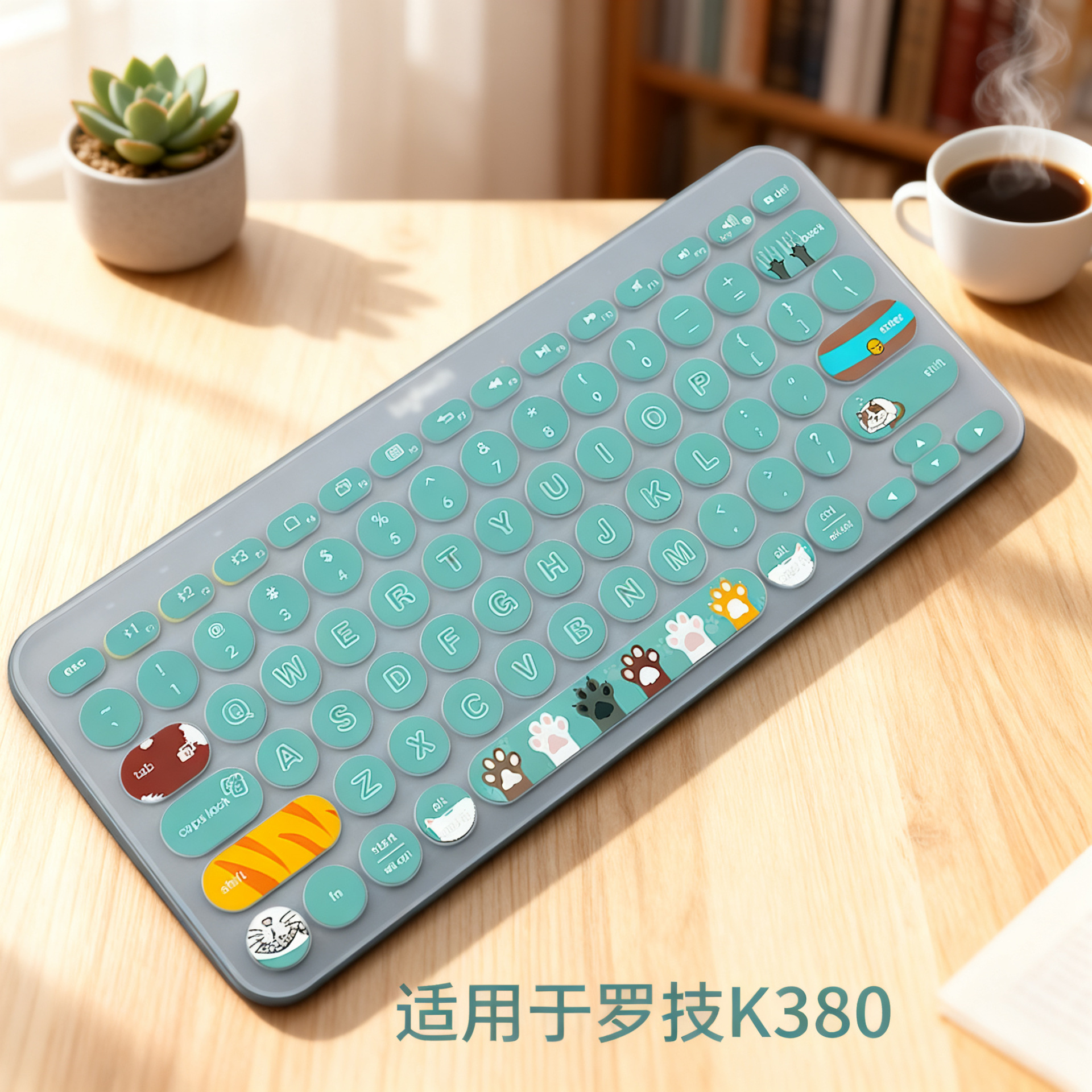 Protector Anti Polvo para Teclado Logitech K380 de Silicona Decorado image 3