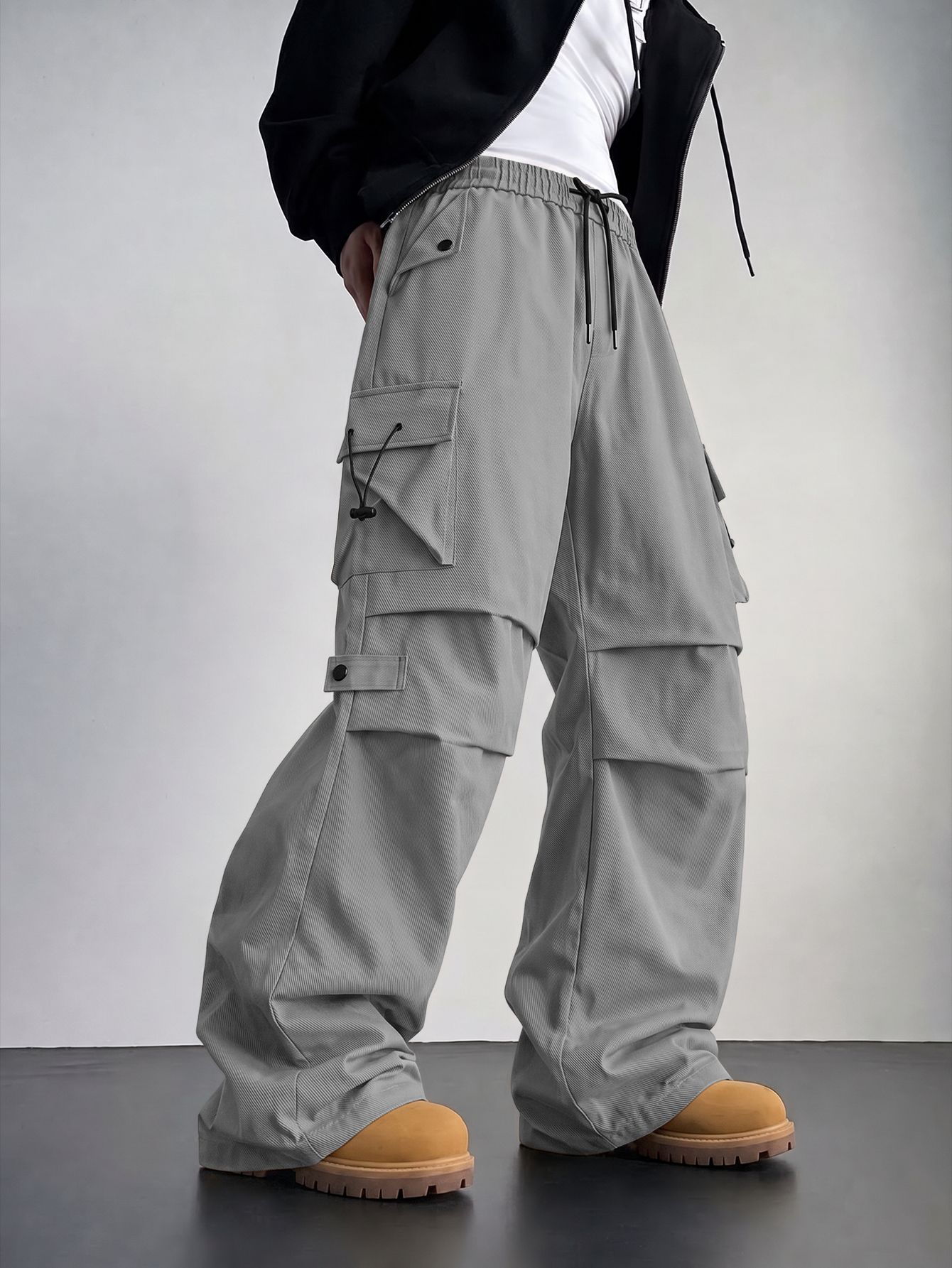 Pantalones de Carga Paracaídas para Hombre de Poliéster Resistente al Desgaste para Deporte