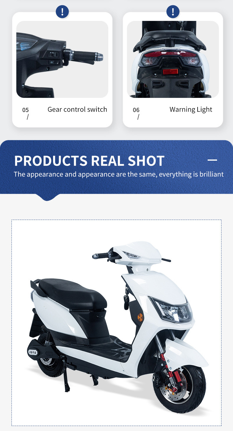 Factory Direct Sales H8 Electric Motorcycle High-Speed Long-Range 800W Adult Electric Bicycle Electric Moped
