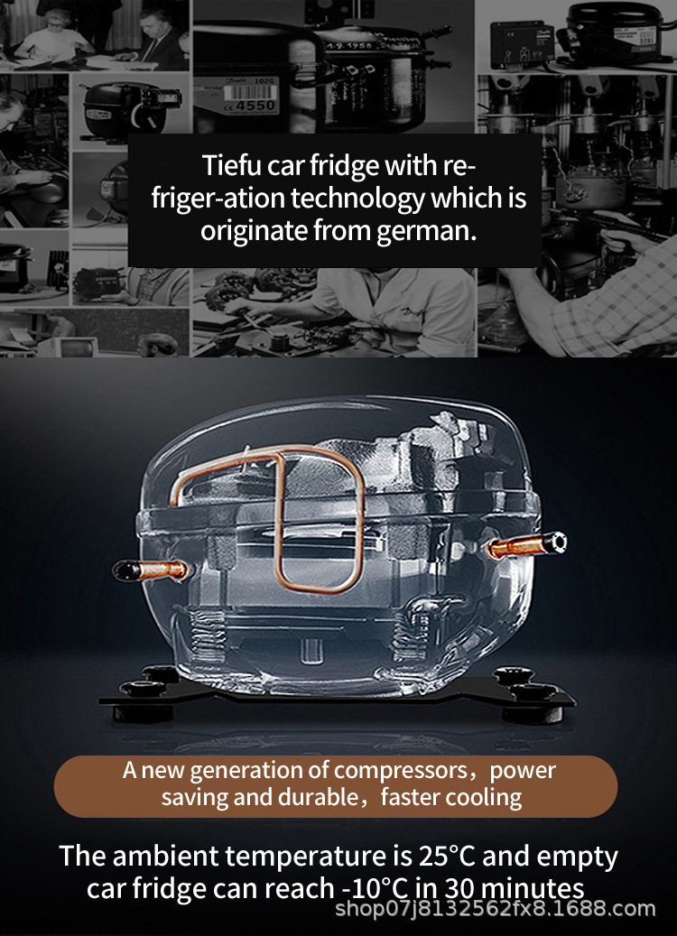 Factory In-Stock 18L Compressor Car Refrigerator for Car and Home Outdoor Use, Cooling and Freezing, 12V/24V Portable Small Ice Cooler