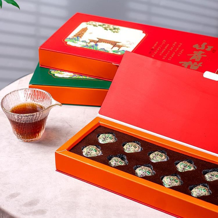 Xiao Qing Gang tea, gift box, банка для хранения, chenpi, Puerh tea, 18 pieces, 12 pieces, Birthday gift 3