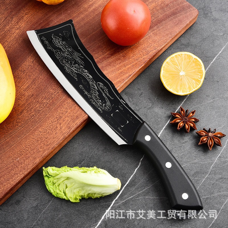 锻打不锈钢屠龙砍骨刀户外开路斩柴厨房专用剁骨刀加厚锋利砍切刀