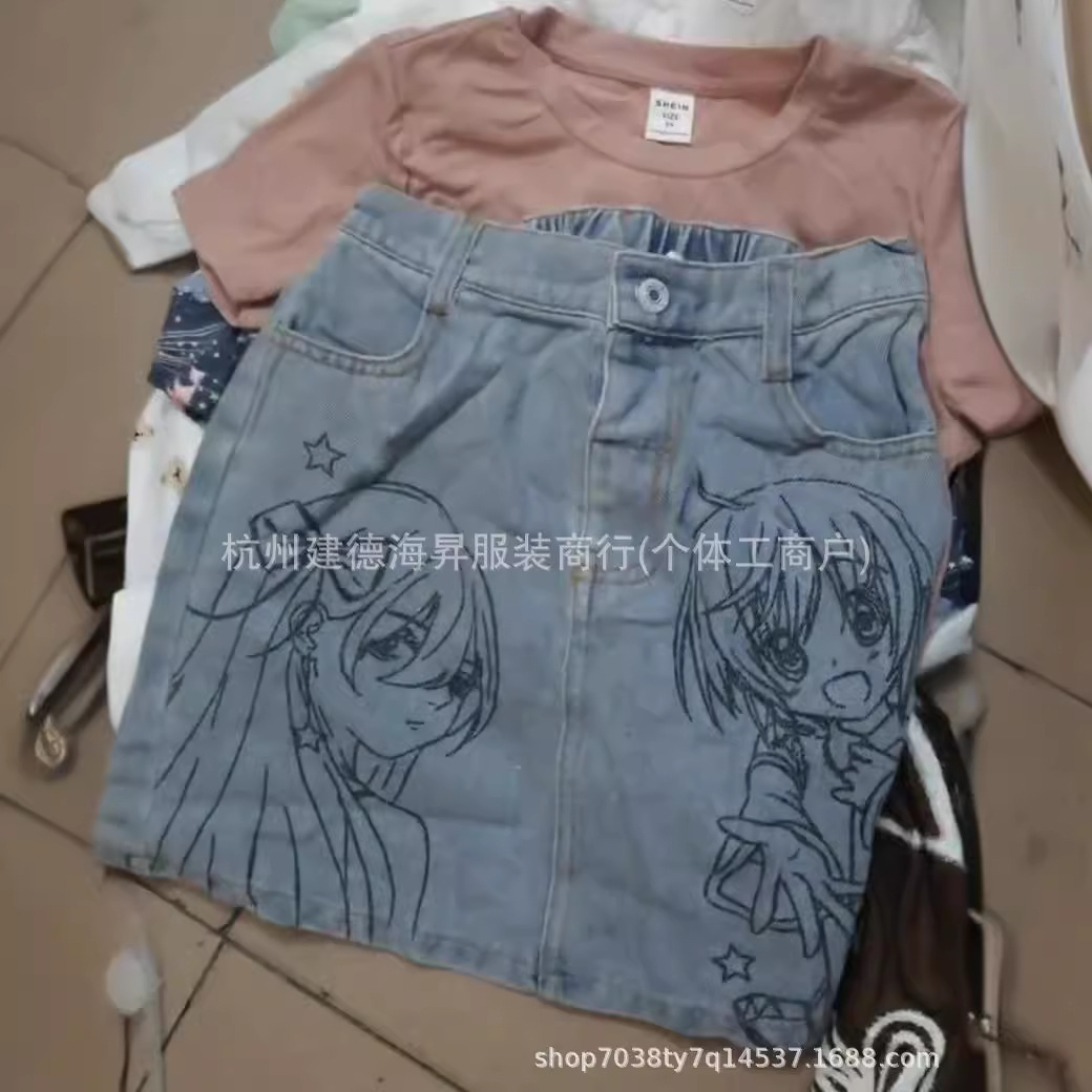 Nueva ropa infantil shein bolsas misceláneas una sola pieza de traje infantil ropa encantadora de bajo precio de comercio exterior transfronterizo fuente de productos