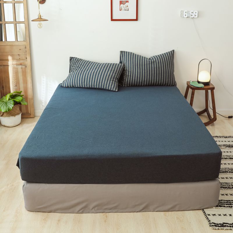 Cama de cama de algodón sin impresión de una sola pieza de tejido Tianzhu algodón Simmons sábanas de algodón antideslizantes fijas colchón cubierta protectora image 8