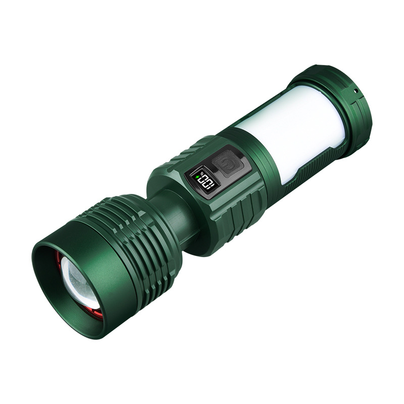 Lintera al aire libre transfronteriza larga duración luz suave luz de atmósfera cuatro fuentes de luz penetración iluminación linterna de aleación de aluminio