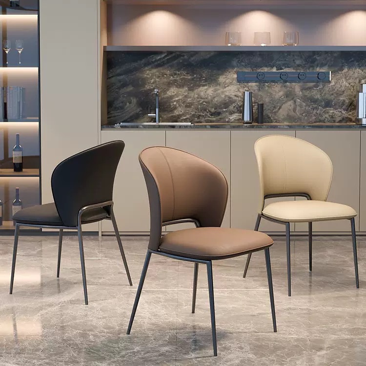 Customized Dining Chair Club Restaurant Hotel Cafe Dining Bar Italian Light Luxury Dining Chair Leisure Dining Chair Combination