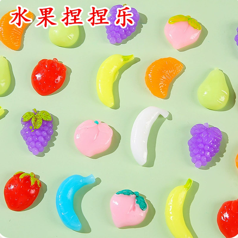 Симулятор фруктов распаковки щипка арбуз клубника ананас помидор апельсиновый шарик игрушки для волос маленький подарок