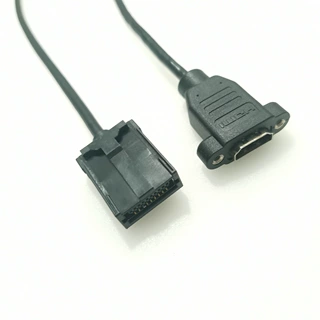 HDMI A母转E TYPE公线  车载HDMI线  AF TO EM 螺丝孔固定
