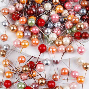 Creative simulation color foam fruit berry Korean DIY handmade wreath American country Christmas metallic decoration