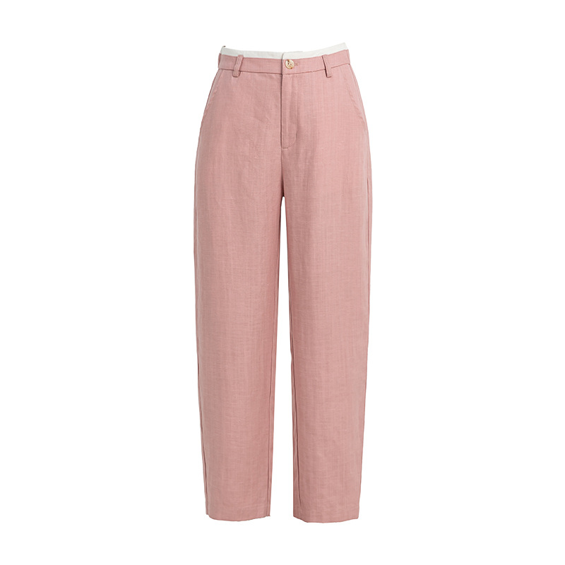 Quần harem nữ ống rộng vải lanh Tencel mỏng mùa hè, tôn dáng, chín tấc — Hoa Anh Đào