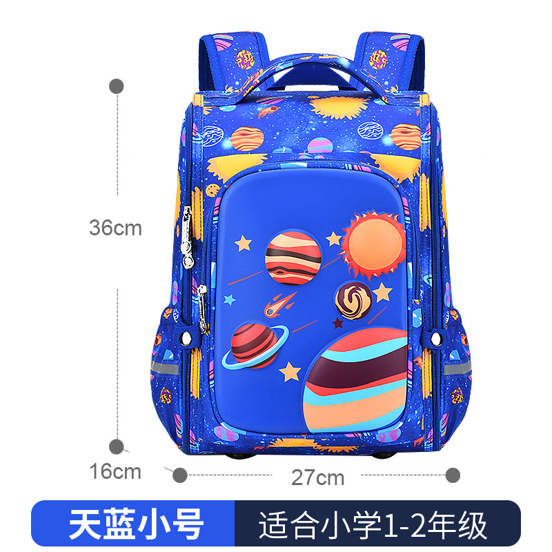Nueva casual lindo estudiante de la escuela primaria de dibujos animados mochila masculina grado 1-3-6 integrado abierto gran capacidad bolso de los niños