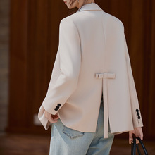 蝴蝶结设计感秋季洋气女士西装宽松外套女气质新款高级感小个子冬