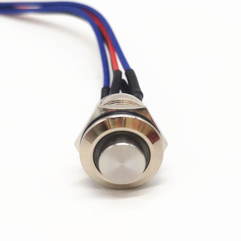 12mm不锈钢金属按钮开关自复式自锁式按钮开关