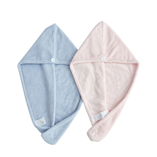 AY01 Good Quality Thick Coral Fleece Quick-Drying Towel Turban for Women Long Hair Dry Shampoo Hat