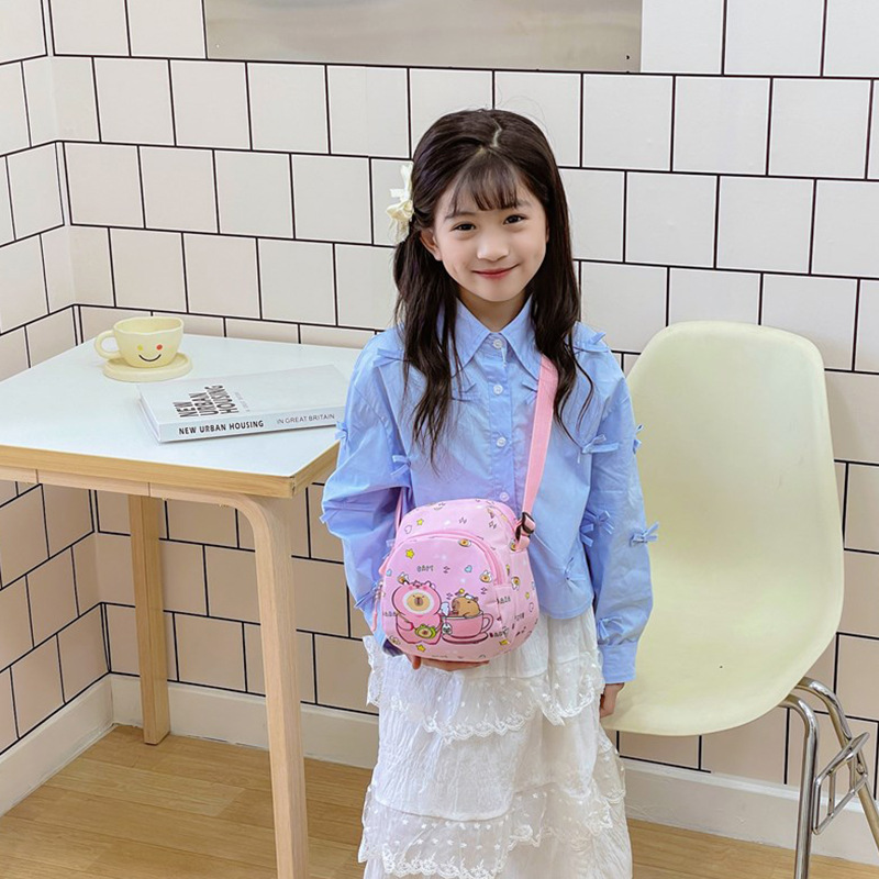 かわいい女の子のバッグ新しい Kapibara 子供のクロスボディバッグ男の子ベビー小銭入れ小さな女の子のショルダーバッグ|undefined