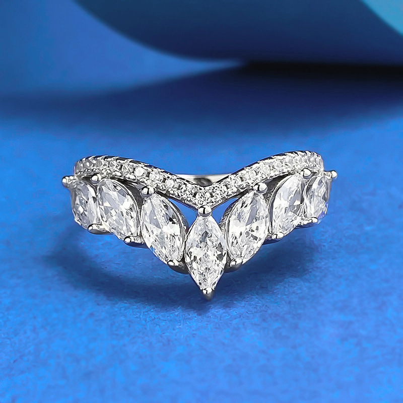 Oval Cz Engagement Ring And Stackable Set In Sterling Silver_voghion.com