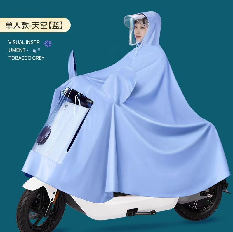 Electric vehicle raincoat in Morandi color, oversized motorcycle raincoat for adults, Oxford cloth raincoat, extended raincoat for electric scooters Electric vehicle raincoat in Morandi color, oversized motorcycle raincoat for adults, Oxford cloth raincoat, extended raincoat for electric scooters