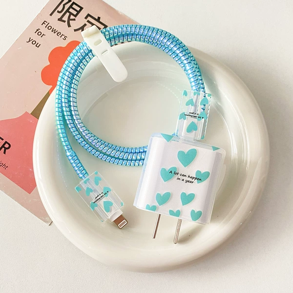 Apple 20W Multiple Blue Love [Black Edition] -The header+line cover 2+1 meter laser sky blue rope