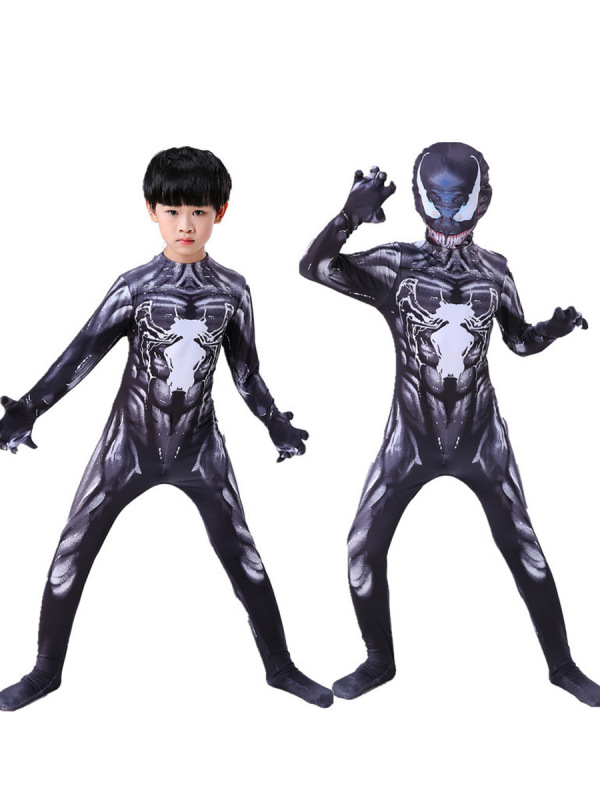 ハロウィンコス衣装黒子ヒョウジャンプスーツヘッドギアヴェノムスパイダーフルヒーローボディスーツグウェン|undefined