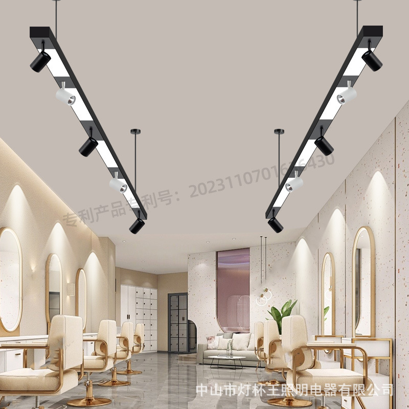 Oficina de empalme Spotlight Led Track Light tienda de ropa tienda comercial COB super brillante barra de guía de techo tipo luz de supermercado