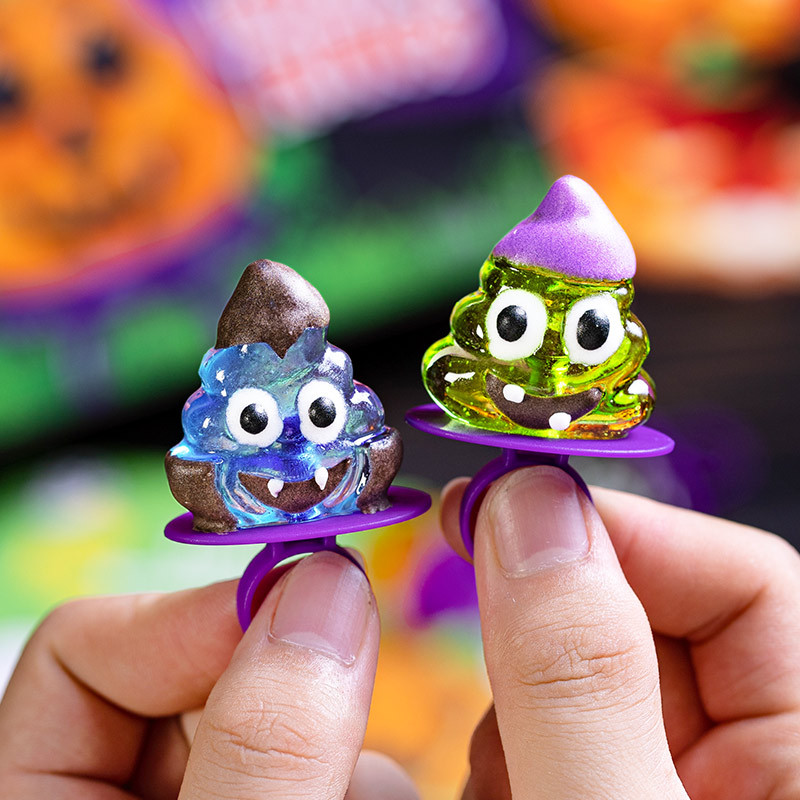 Halloween Candy Cartoon Pumpkin Ring Candy Holiday Party Kids Snacks Halloween Gift