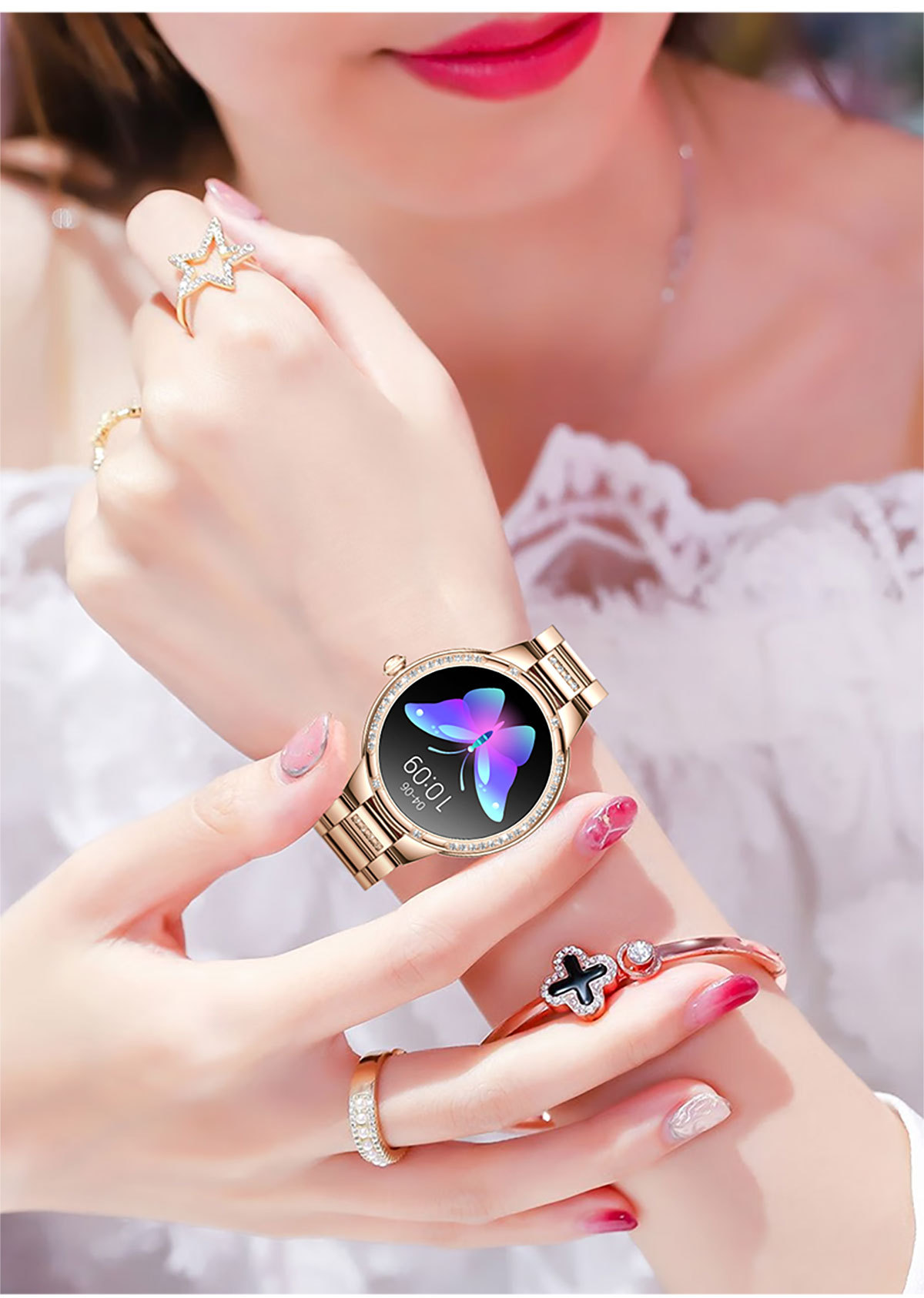 L68b Heart Rate Blood Pressure Oxygen Monitoring Bluetooth_voghion.com