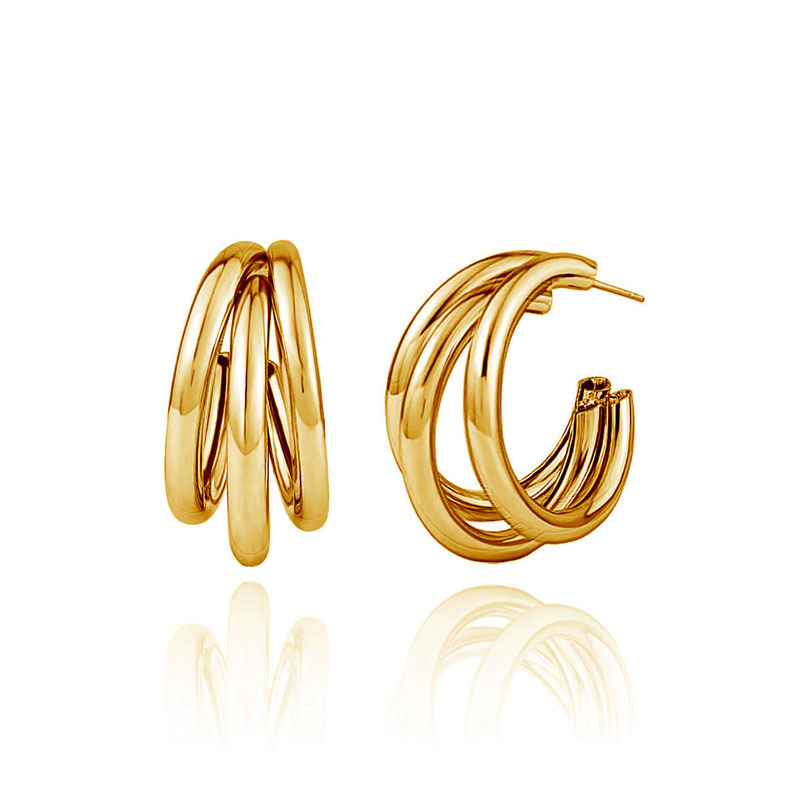 Ear Studs Classification 1 Pair Simple Style C Shape Metal Ear Studs