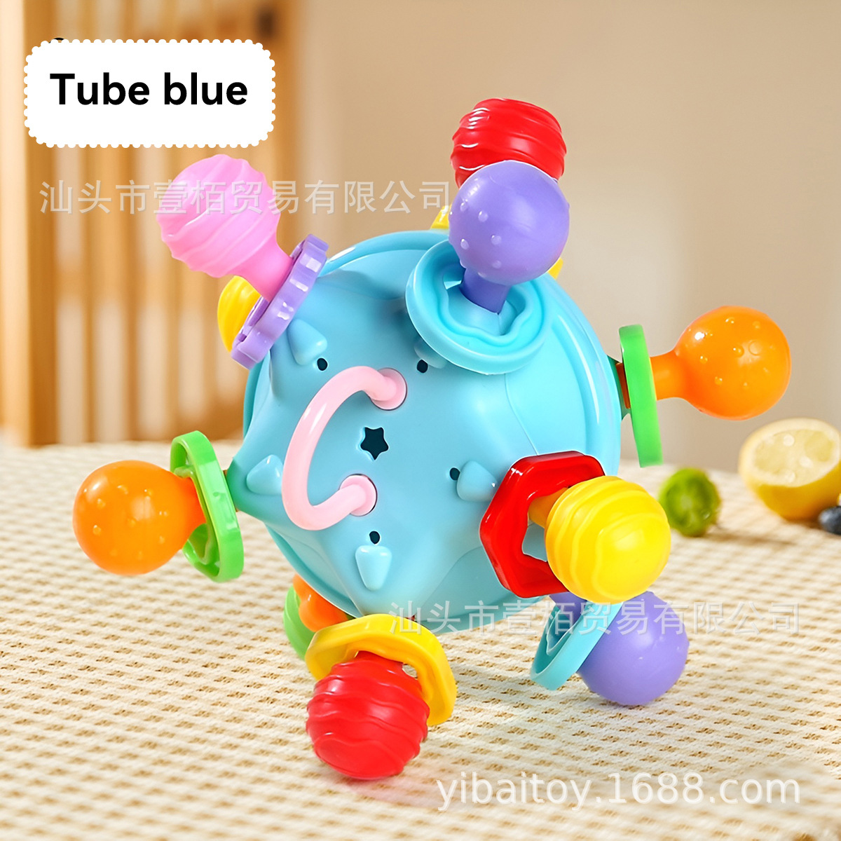 Juguetes transfronterizos para bebés Manhattan Atomic Ball molar dentición mordedor hervido, bola de agarre de mano, campana de sonajero, rompecabezas para bebés y niños pequeños