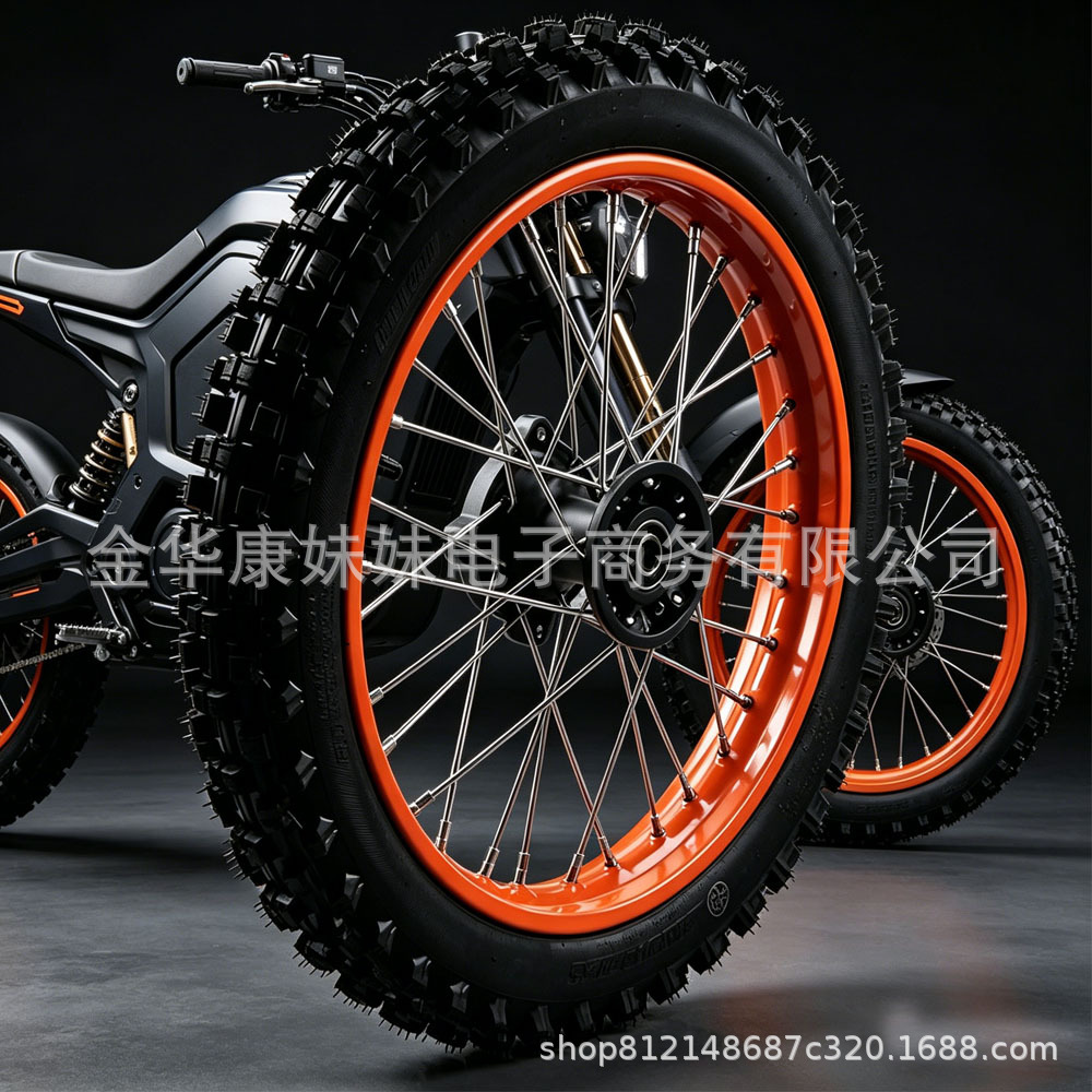 Off-Road Motorcycle Front Wheel Orange 60/10014 C Butterfly, Suitable for Off-Road Electric Motorcycles, Off-Road Motorcycles