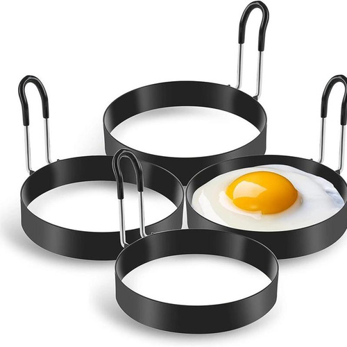 Stainless steel non-stick egg pan, non-stick coating, thickened round egg ring, kitchen baking tool, non-stick pan, round egg mold