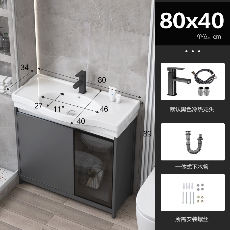 Puerta de vidrio tipo piso espacio gabinete de baño de aluminio balcón gabinete lavabo vertical pequeño tipo lavabo piscina