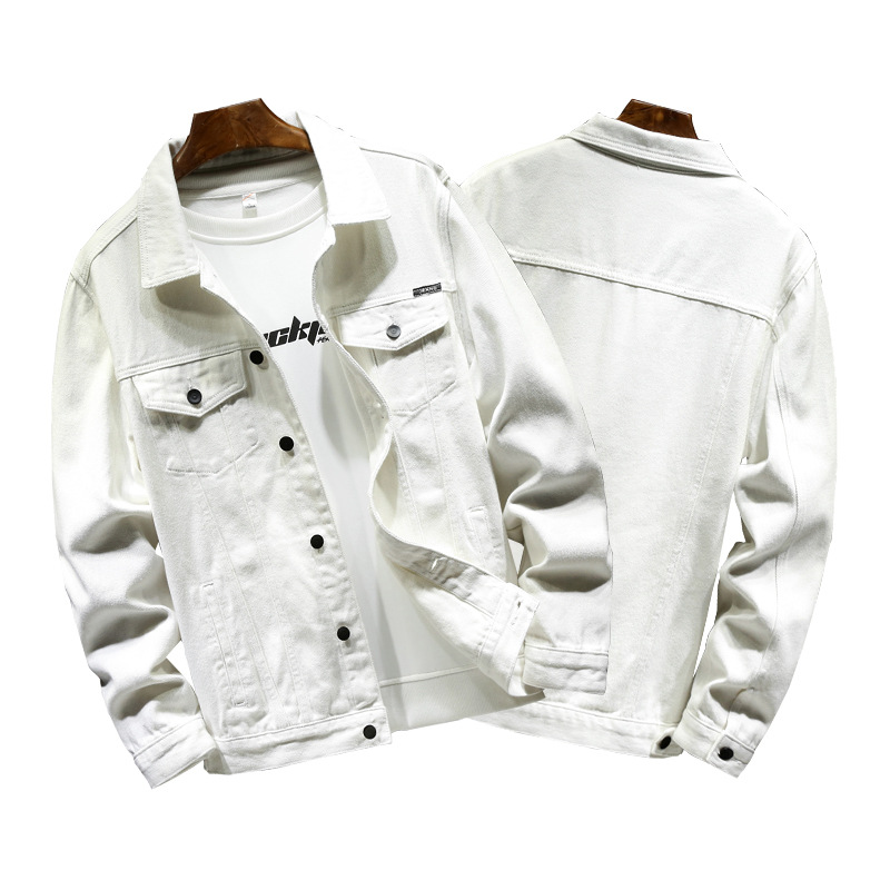 Men's Clothing 2024 new solid color casual men's jacket autumn simple loose denim jacket men in stock_voghion.com