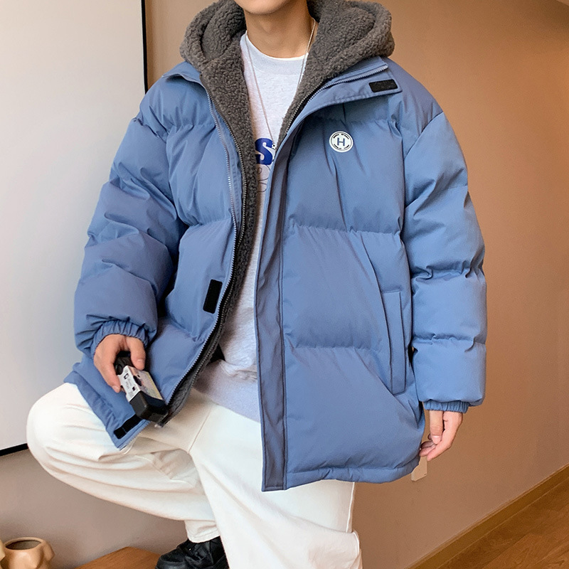 NASA Nombre conjunto de doble cara chaqueta acolchada de algodón para hombres Nueva chaqueta suelta de algodón chaqueta acolchada de algodón abrigo de marca de moda de invierno para hombres chaqueta acolchada de algodón